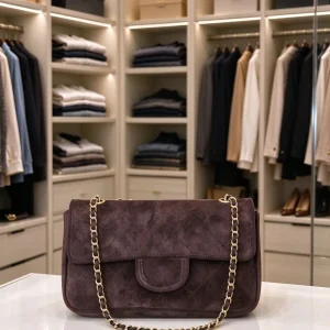 The Orelvara Noelle Suede Chain Bag