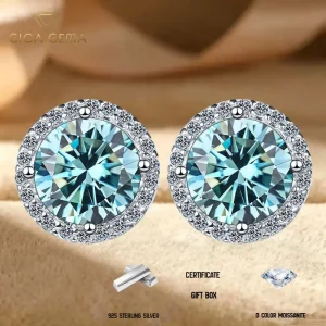 The Orelvara Azure Moissanite Studs