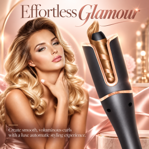 The Orelvara Rose Gold Automatic Curling Wand